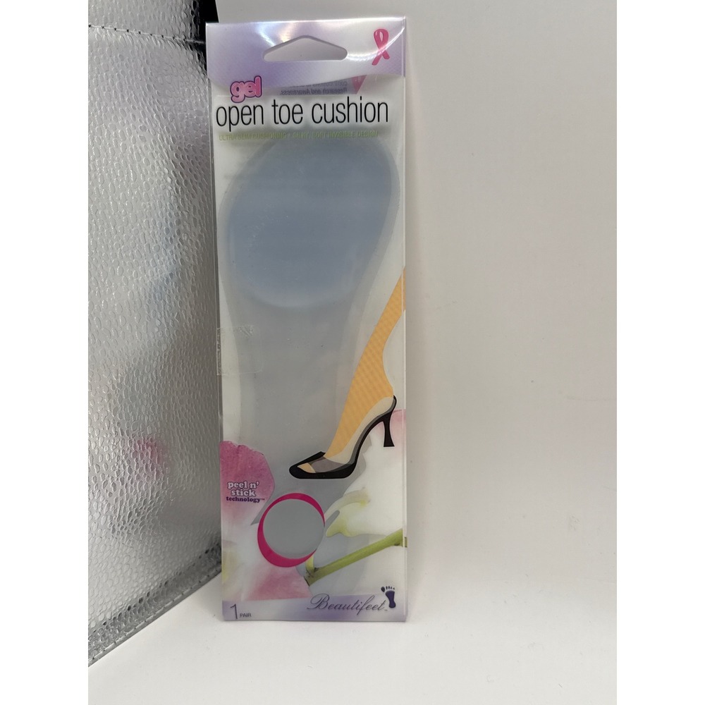 Beautifeet Gel Open Toe Cushion Clear Ball of Foot Inserts One Size 1 Pair NIP
